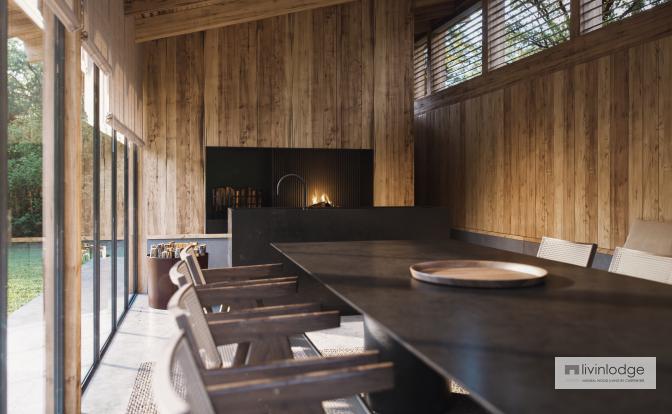Pool house en chêne d’inspiration moderne, Meulebeke