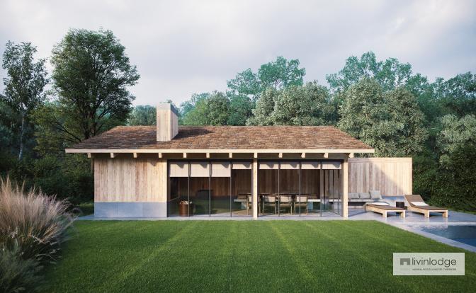 Pool house en chêne d’inspiration moderne, Meulebeke
