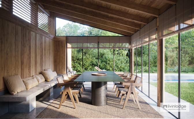 Pool house en chêne d’inspiration moderne, Meulebeke