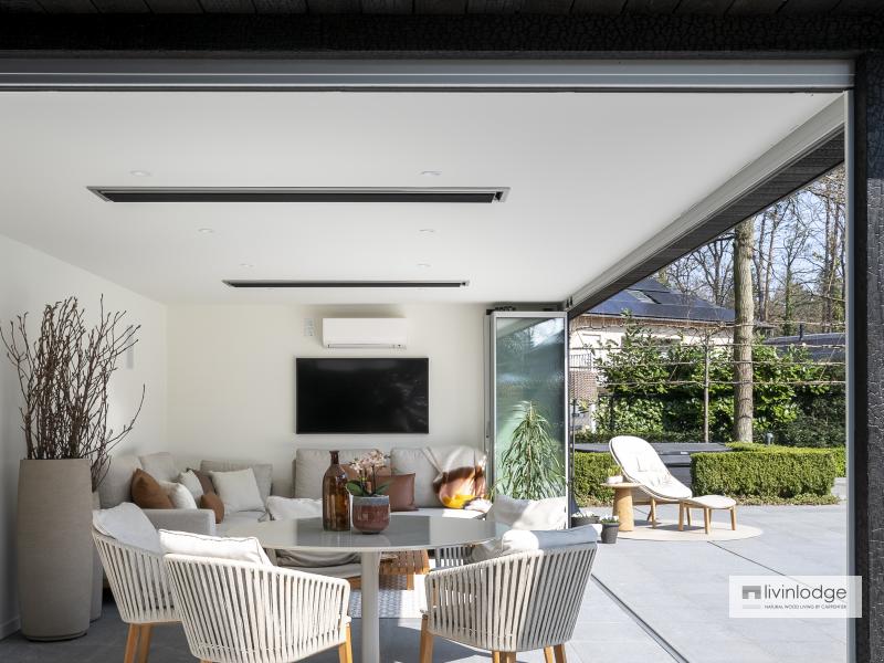 Interieur pool house in zachte tinten Interieur pool house in zachte tinten