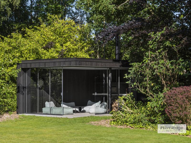 Moderne tuinkamer als mancave Moderne tuinkamer als mancave