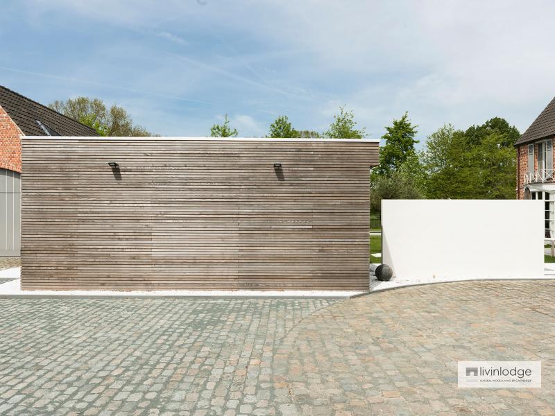Moderne tuinstudio annex Houtoven te Brussel | Houten bijgebouwen op maat Moderne tuinstudio annex Houtoven te Brussel | Houten bijgebouwen op maat