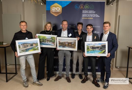 Laureaten in de categorie moderne poolhouses en bijgebouwen tot 100.000 euro