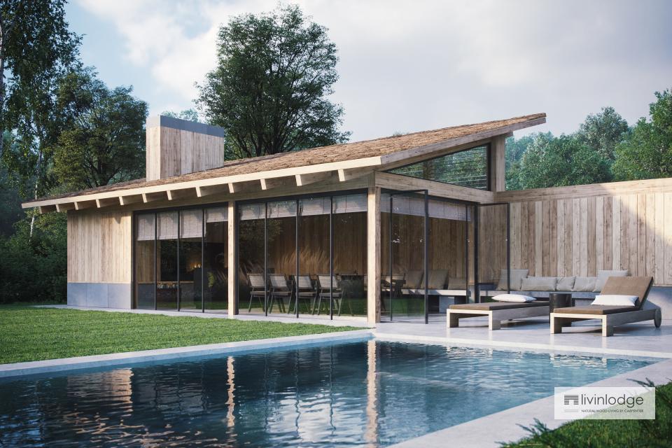 Holz Poolhaus Holz Poolhaus
