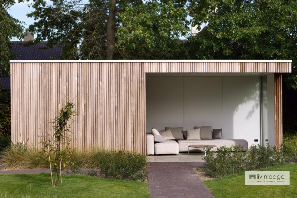 Moderne tuinberging annex loungeruimte te Roeselare Moderne tuinberging annex loungeruimte te Roeselare