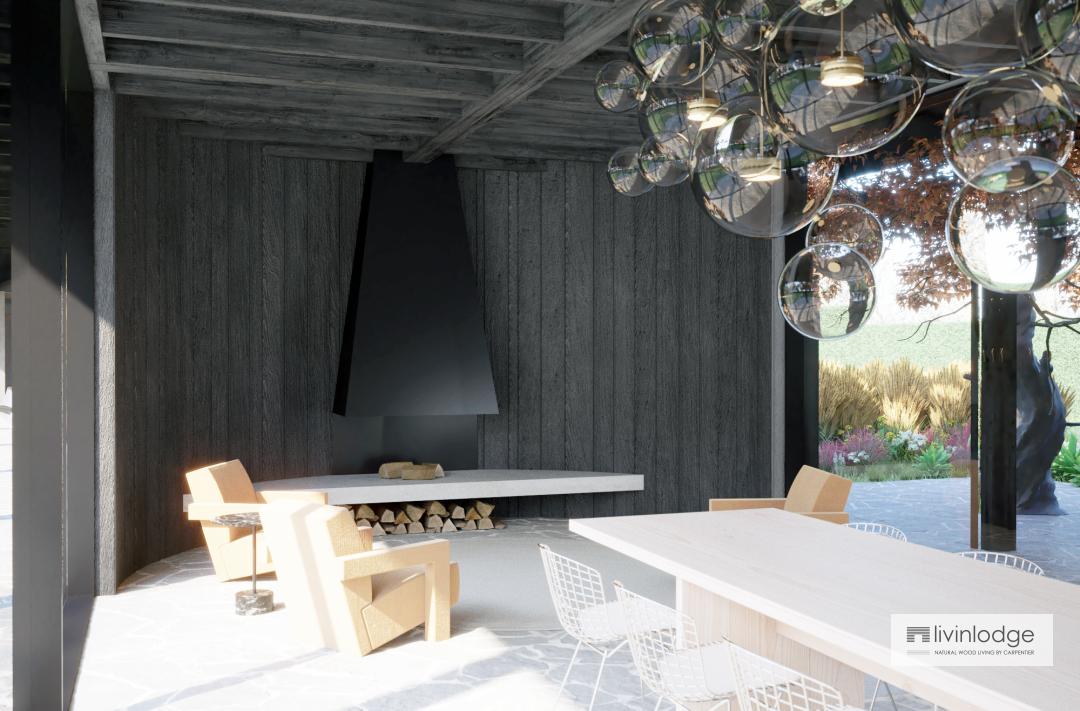 Intérieur du bureau de jardin moderne Intérieur du bureau de jardin moderne