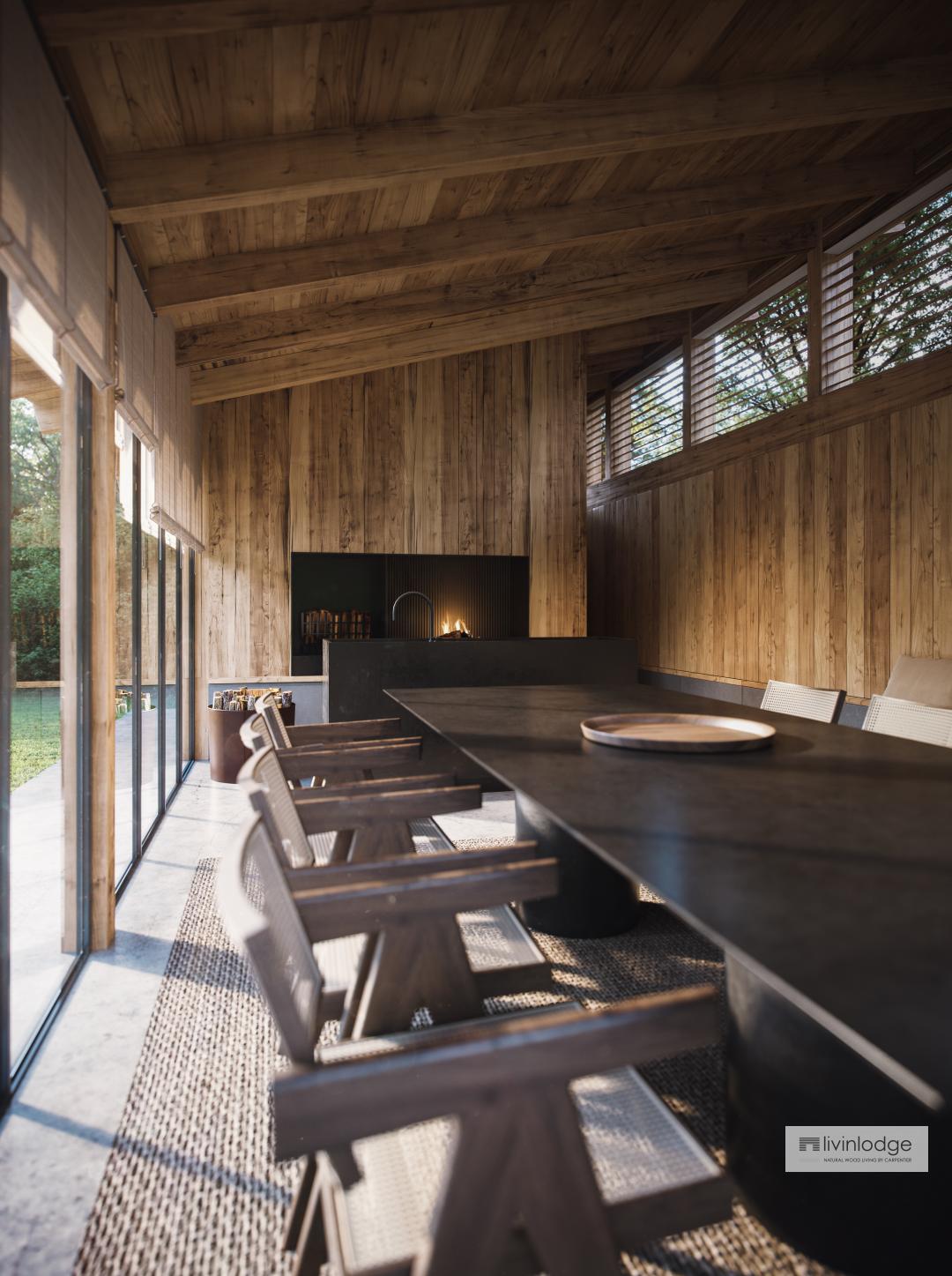 Bureaux de jardin en bois de chêne - sur mesure