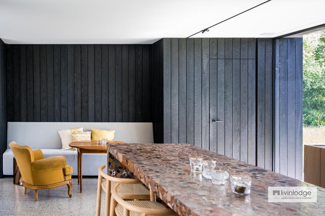 Intérieur extension en bois moderne